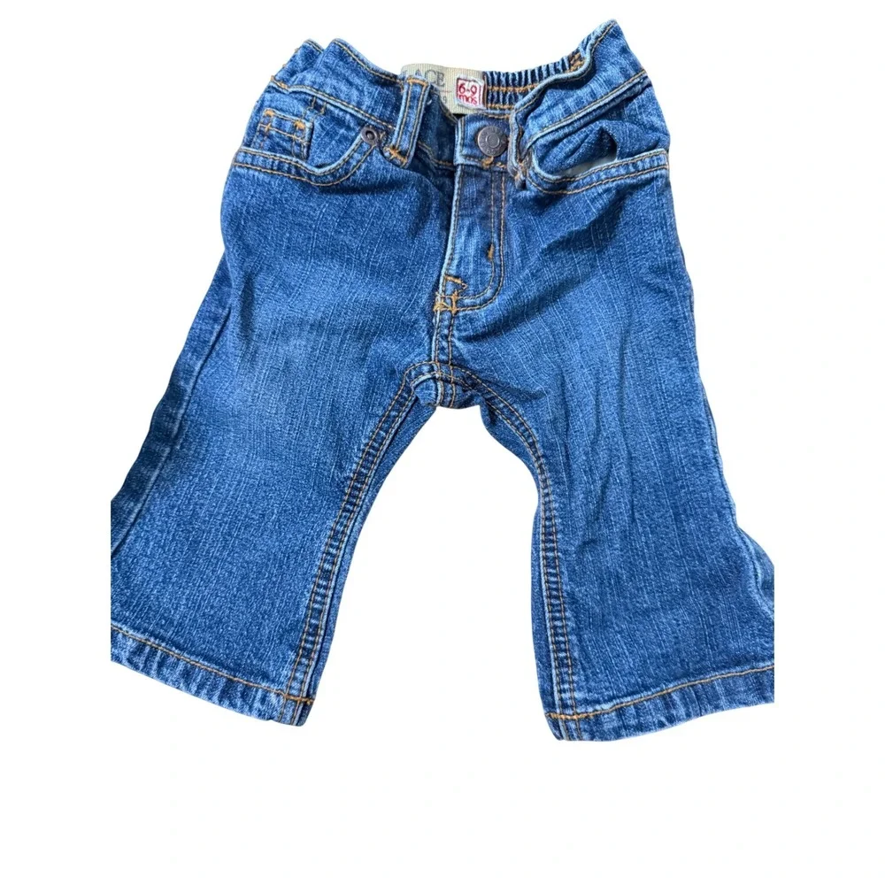 The‎ Children's Place Flare Jeans Baby Girls 6-9 Months Blue Stretch Denim Pants